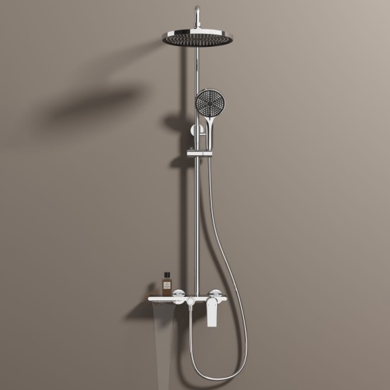 Three Function Surface Mounted Shower